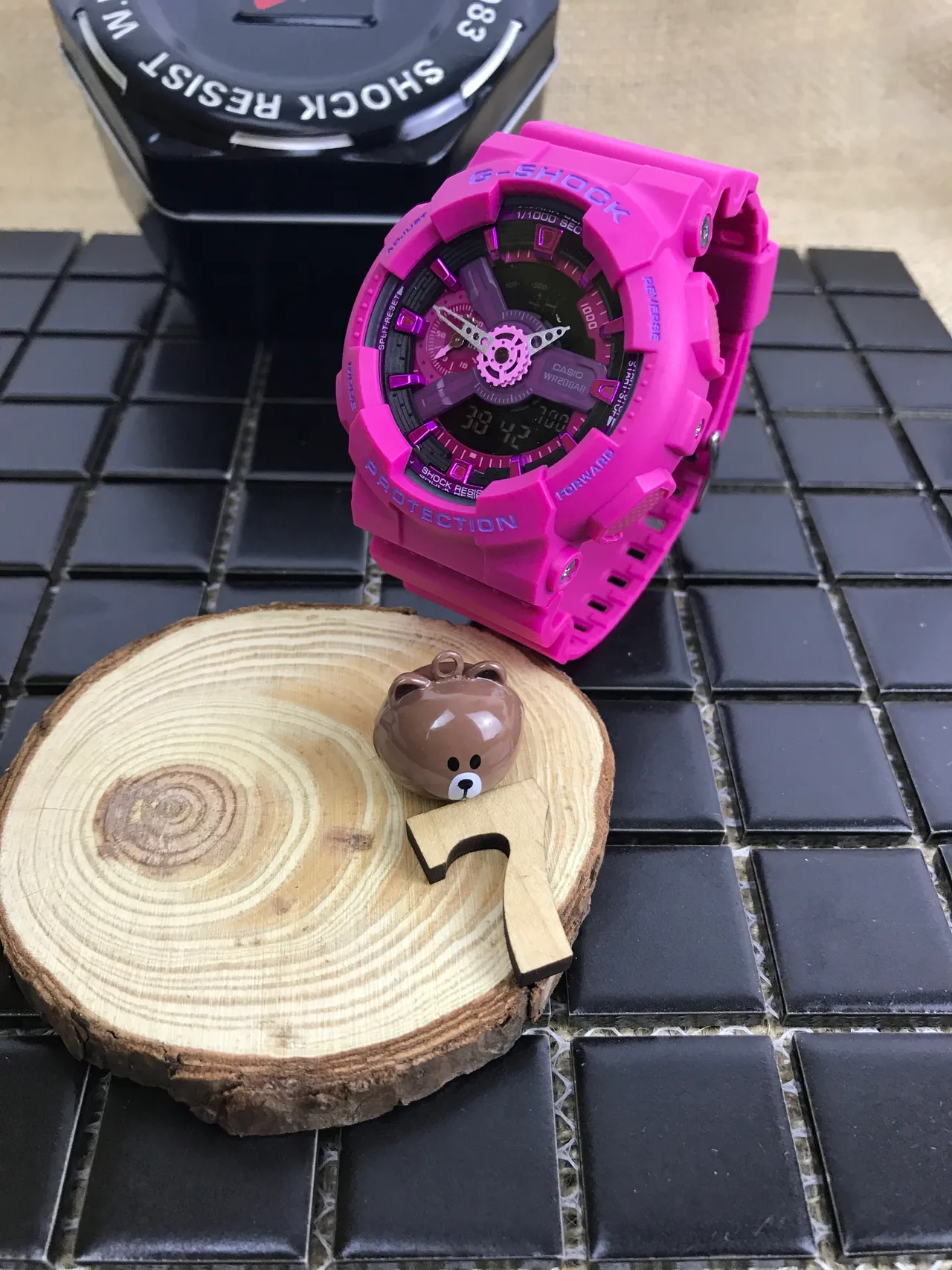 Casio G-Shock GA-100 Pink and Purple Sports Watch 17