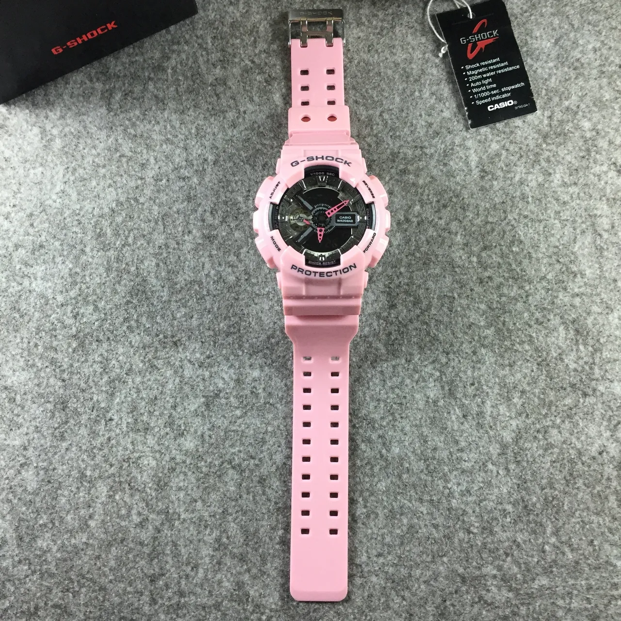 Casio G-Shock GA-100 Montre Sportive en Résine Rose 12