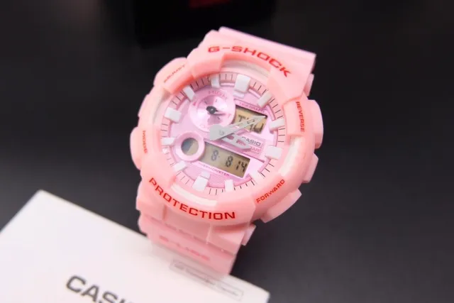 Casio G-Shock GA-100 Pink Resin Sports Watch 3