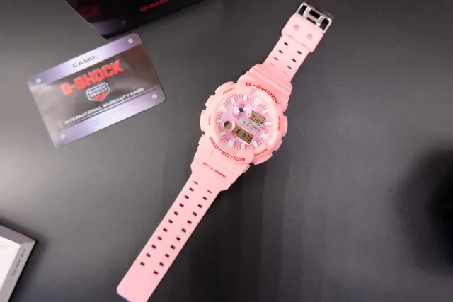 Casio G-Shock GA-100 Pink Resin Sports Watch 5