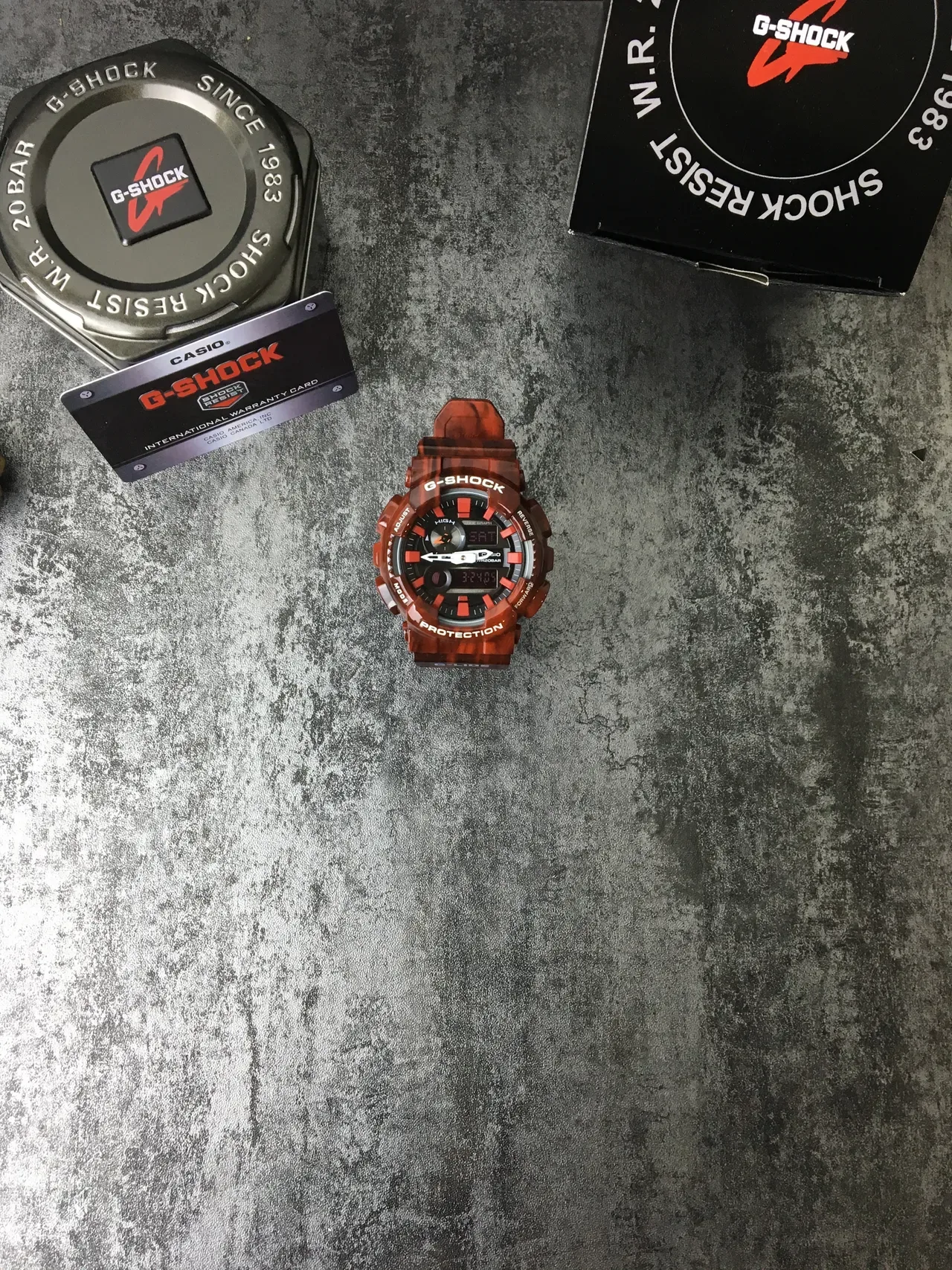Casio G-Shock Translucent Marbled Red Sports Watch 3