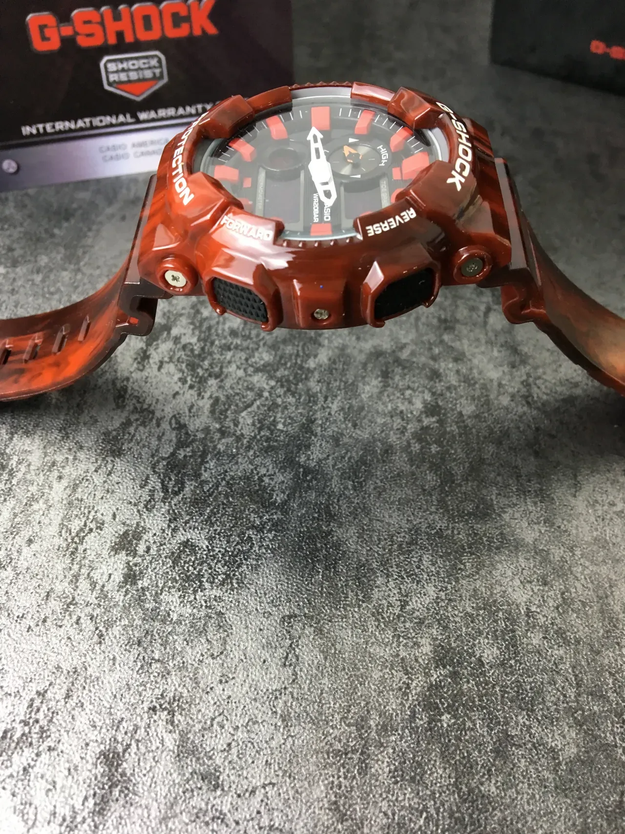 Casio G-Shock Translucent Marbled Red Sports Watch 5
