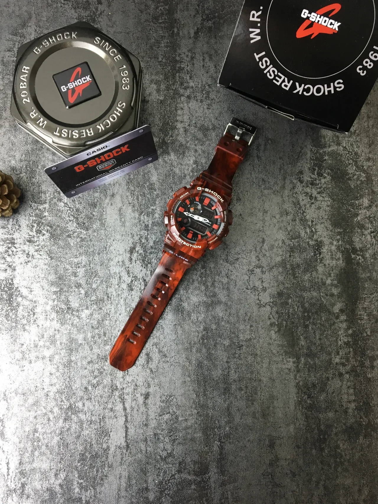 Casio G-Shock Translucent Marbled Red Sports Watch 7