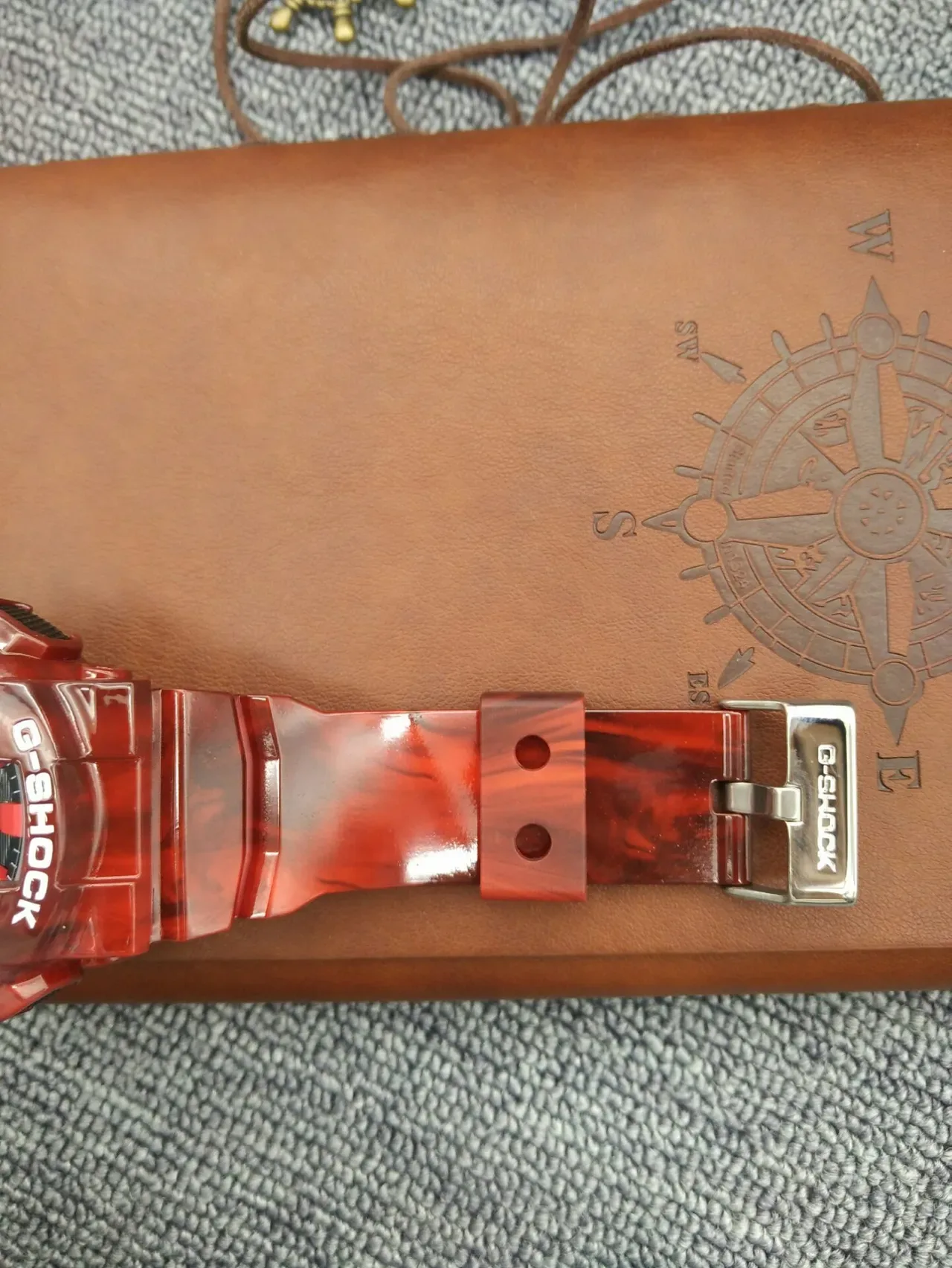 Casio G-Shock Translucent Marbled Red Sports Watch 11
