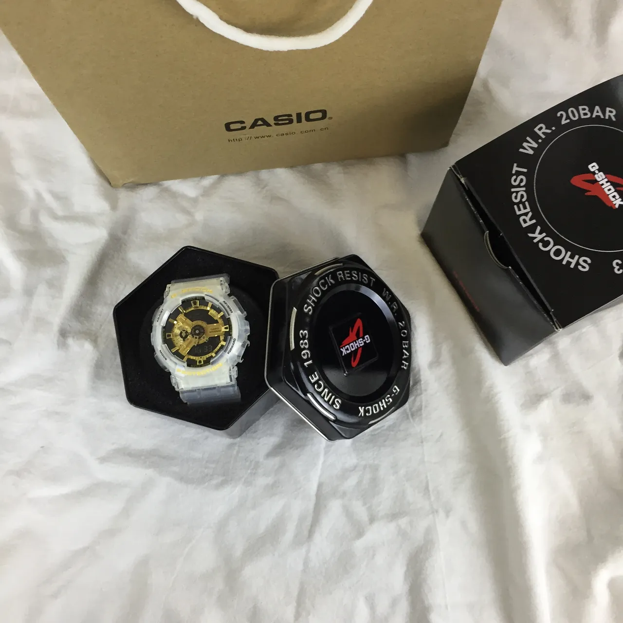 Casio GA-110 Transparent Gold Resin Case Hardware Watch 8