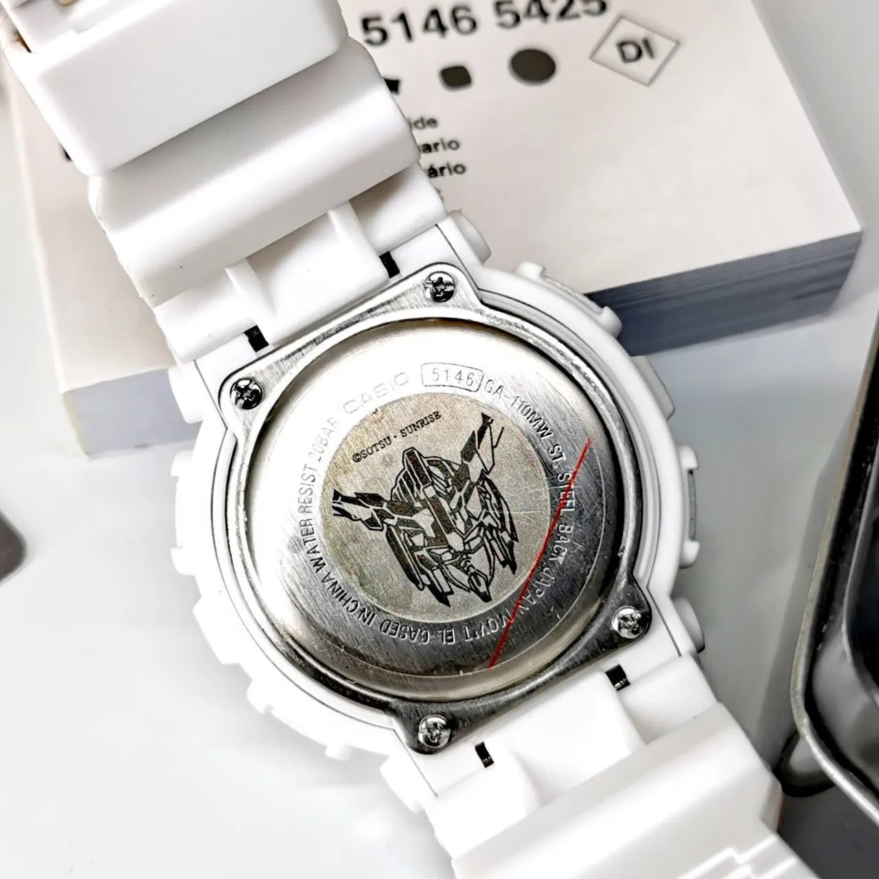 Casio White Red Analog-Digital Hybrid Resin Case Watch 2