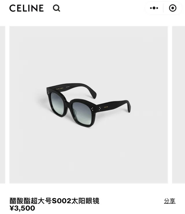 Celine Ava Tortoiseshell Oversized Square Sunglasses 2