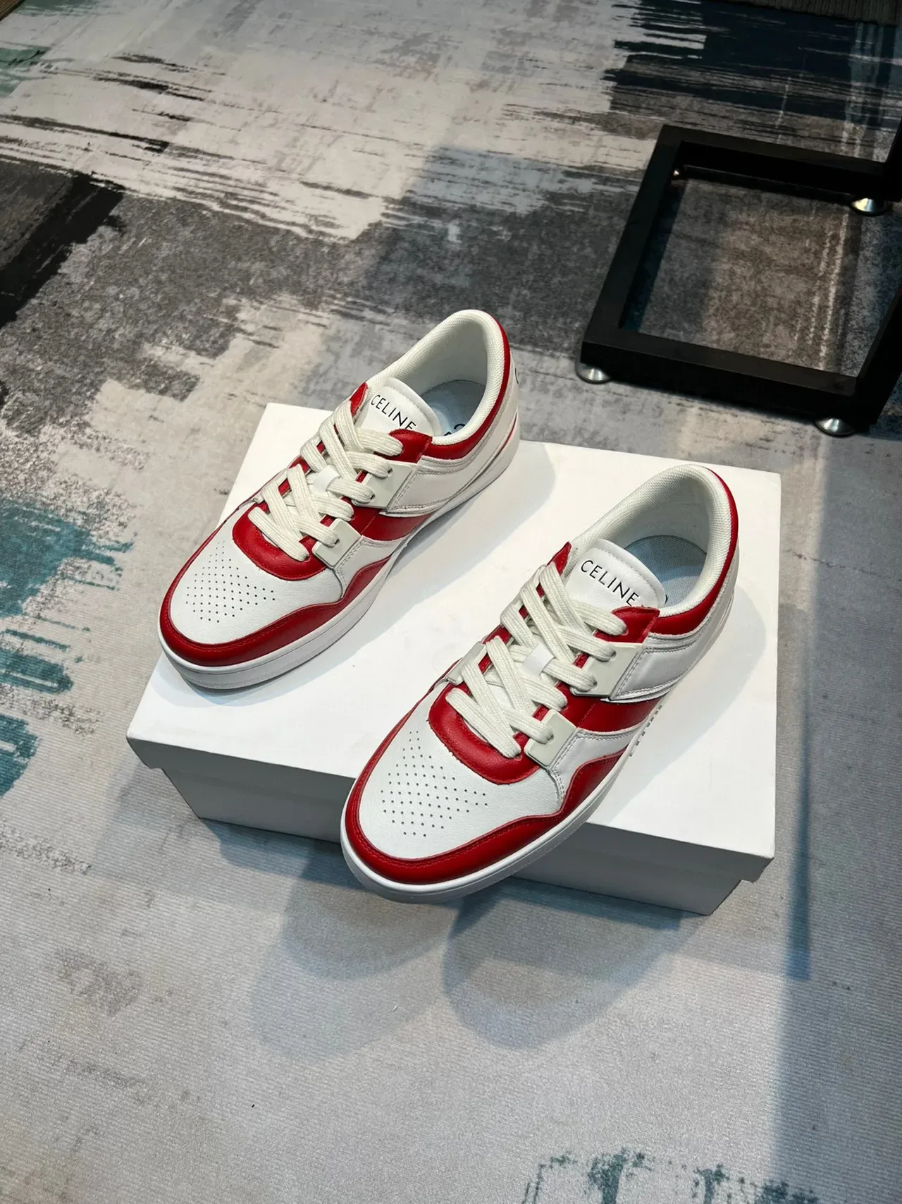 Celine CT-01 Red and White Lifestyle Sneakers 3