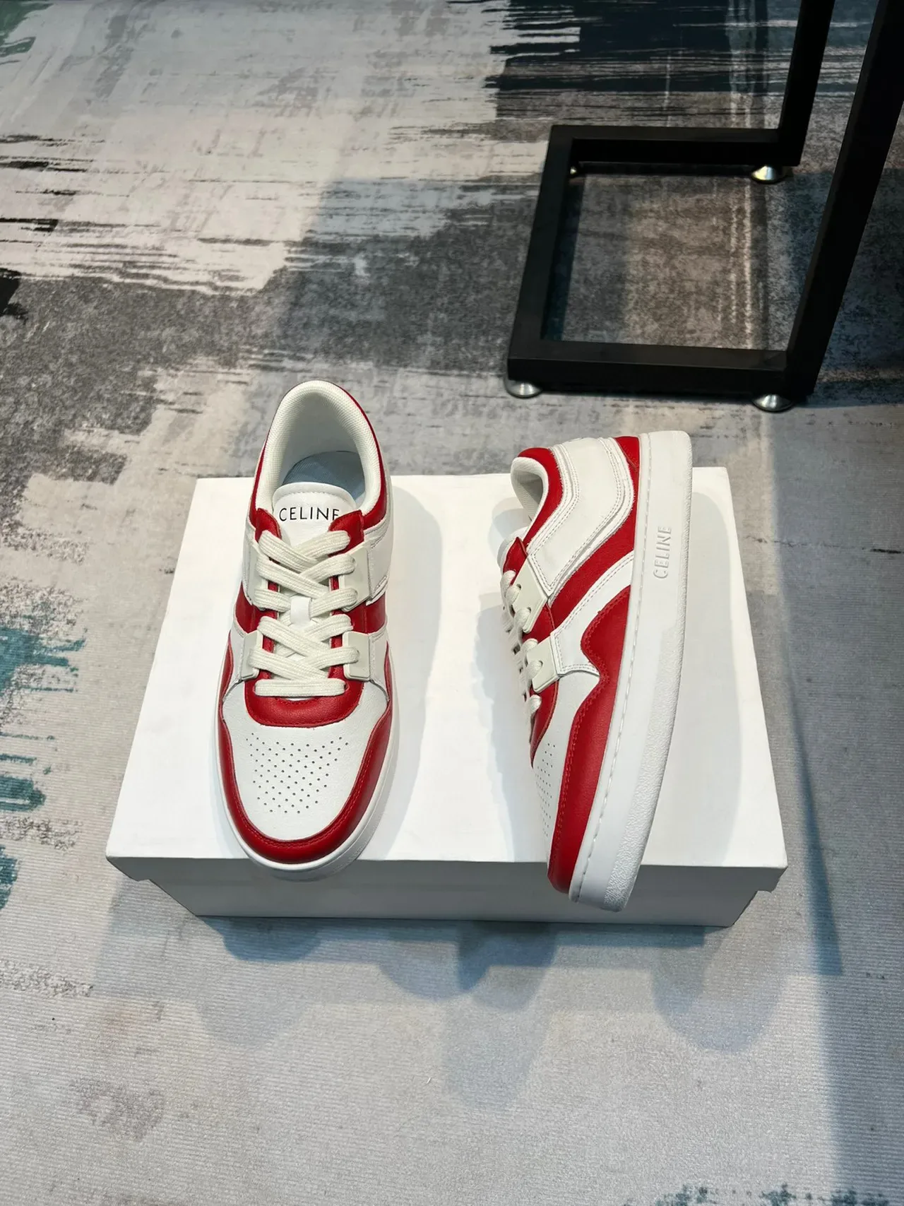 Celine CT-01 Red and White Lifestyle Sneakers 5