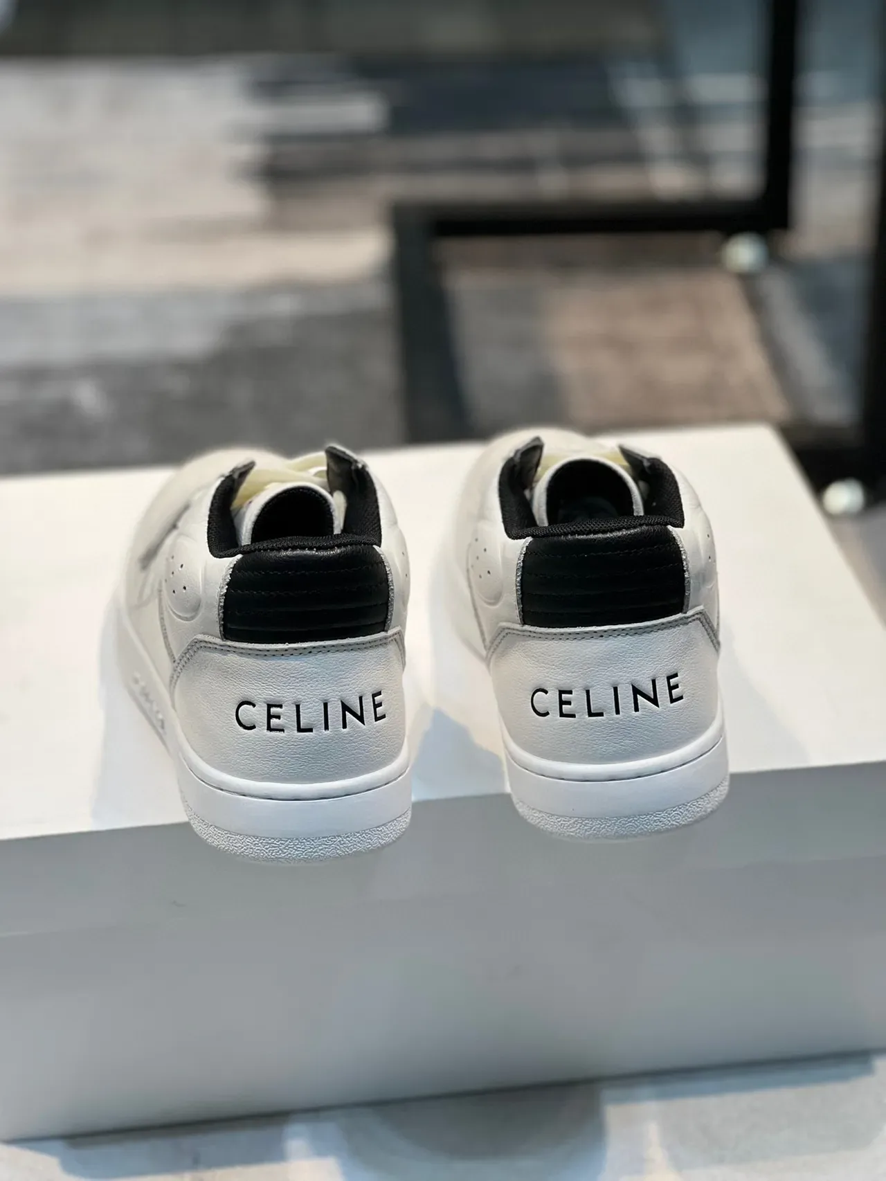 Celine CT-01 Sneakers Lifestyle en Cuir Blanc 2