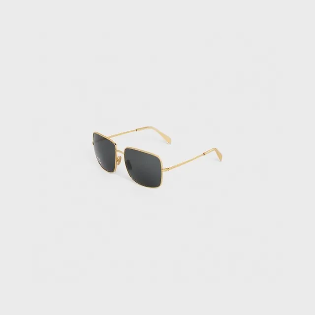 Celine Triomphe Square Gold-Tone Crystal-Embellished Sunglasses 3