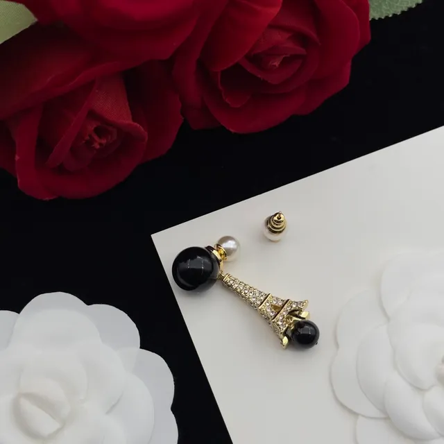 Chanel Collier Noir Or Ruban Choker Perles de Résine 2