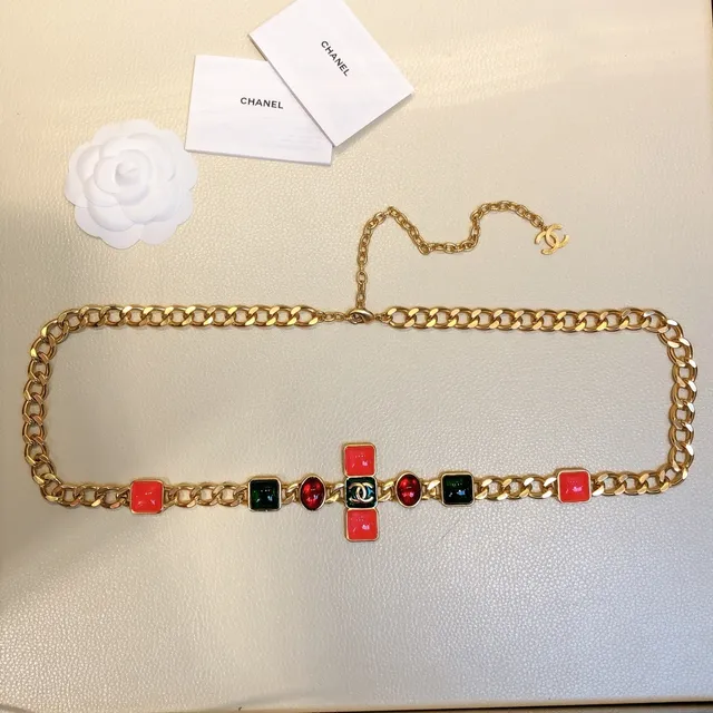 Chanel Enamel Tile and Cabochon Gold-Tone Fashion Belt Bag 5
