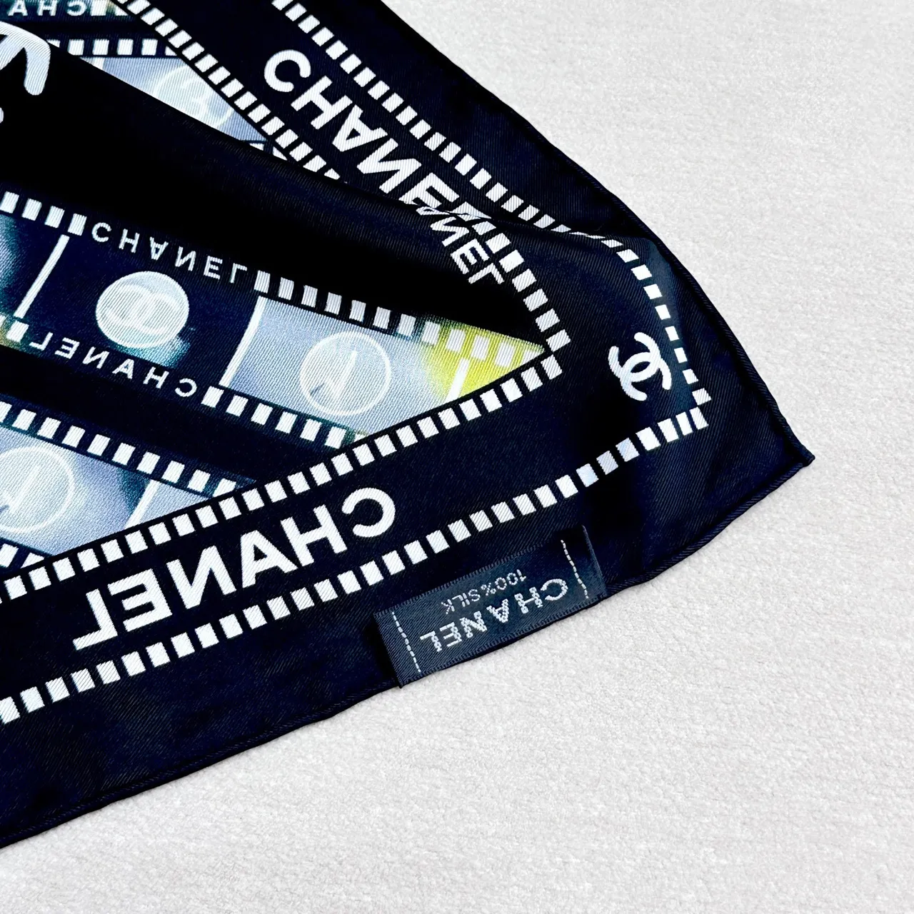 Chanel Filmstrip Print Silk Scarf 2