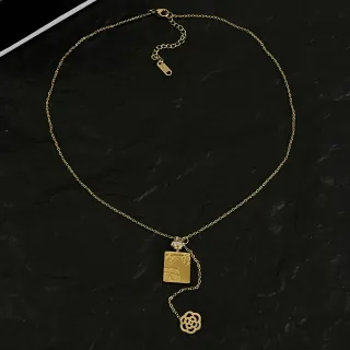Chanel Gold Chain Perfume-Bottle Pendant Necklace