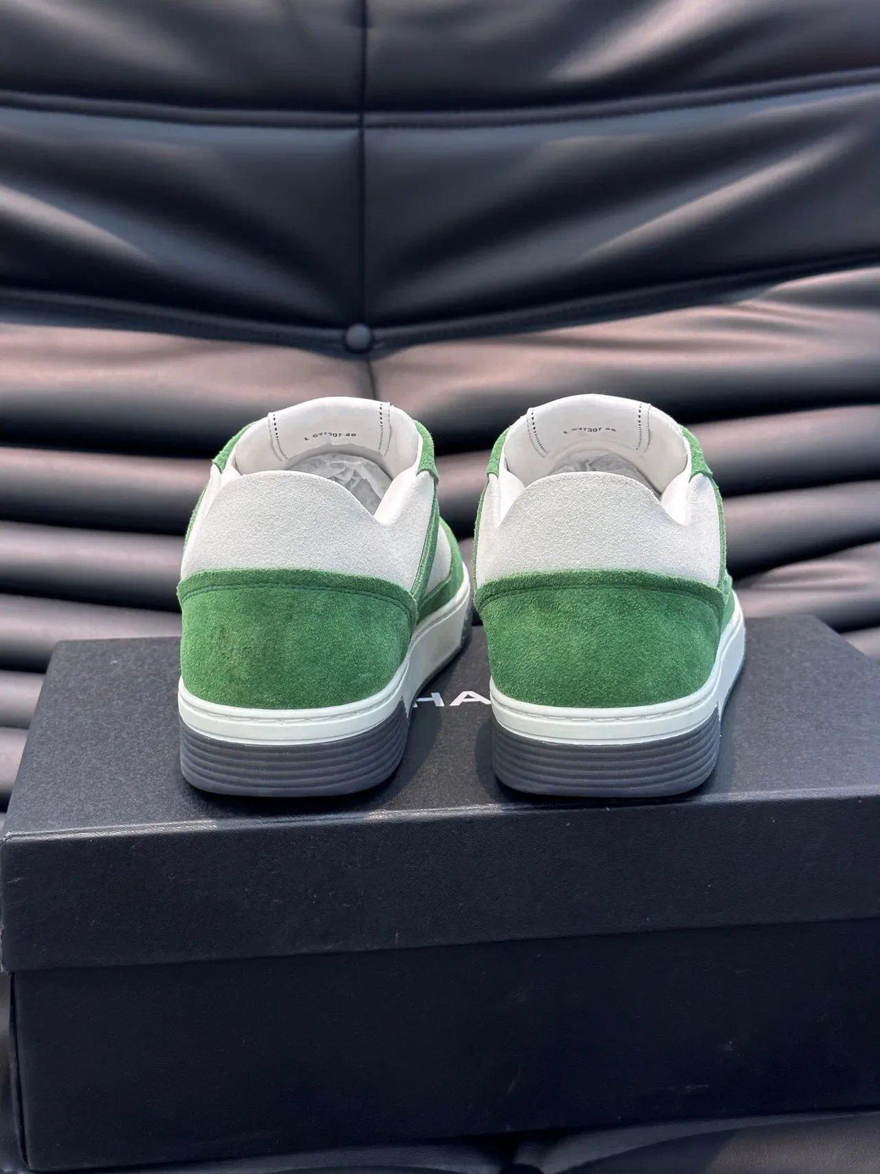 Chanel Lifestyle Sneaker Green White Low-Top Suede-and-Leather Panelled Lifestyle Sneakers 7