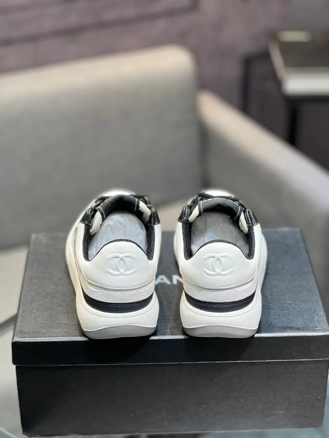 Chanel Lifestyle Sneaker White Black Low-Top Two-Tone Lifestyle Sneakers 8