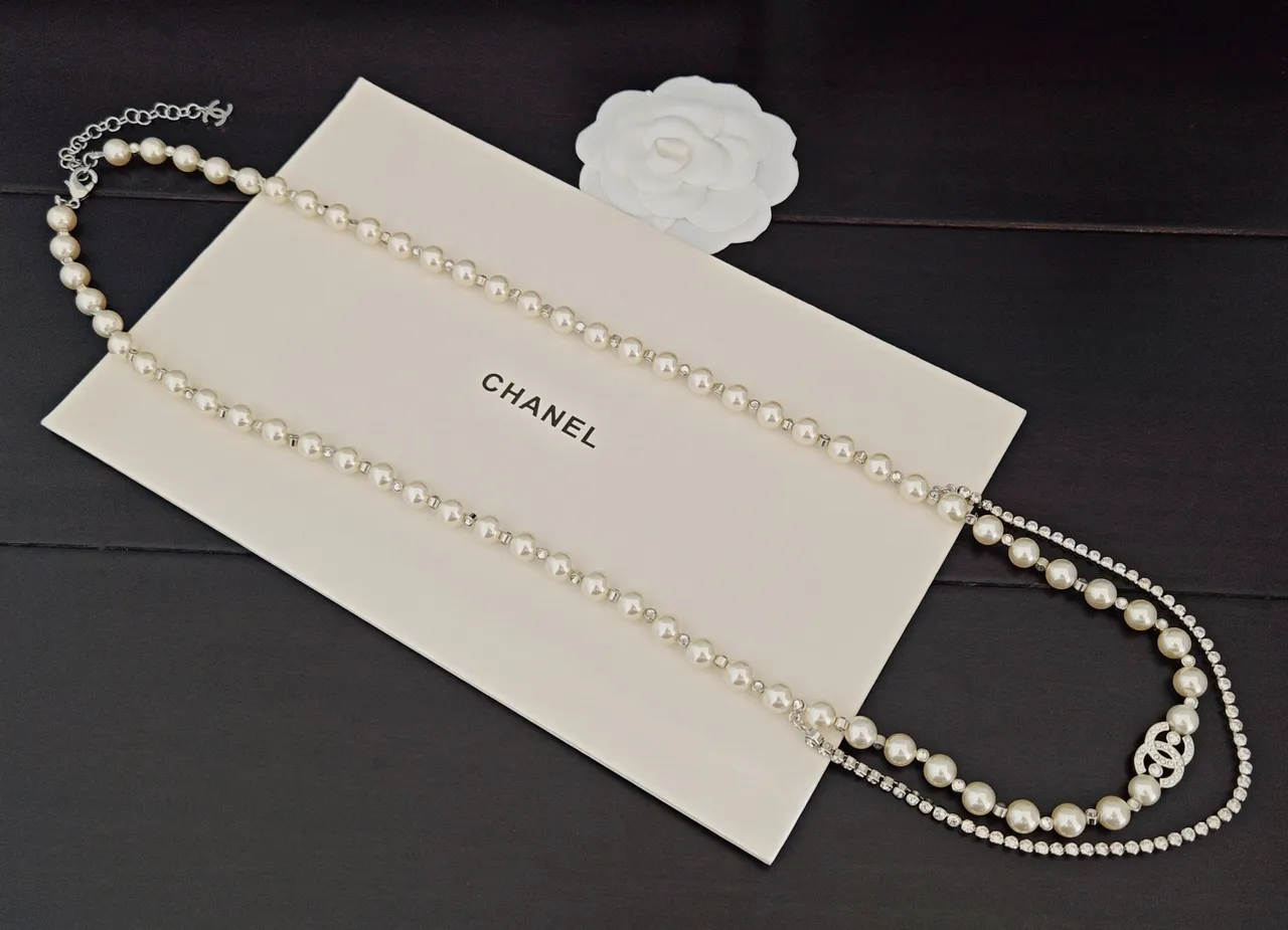 Chanel Pearl and Crystal Double-Strand Necklace 4