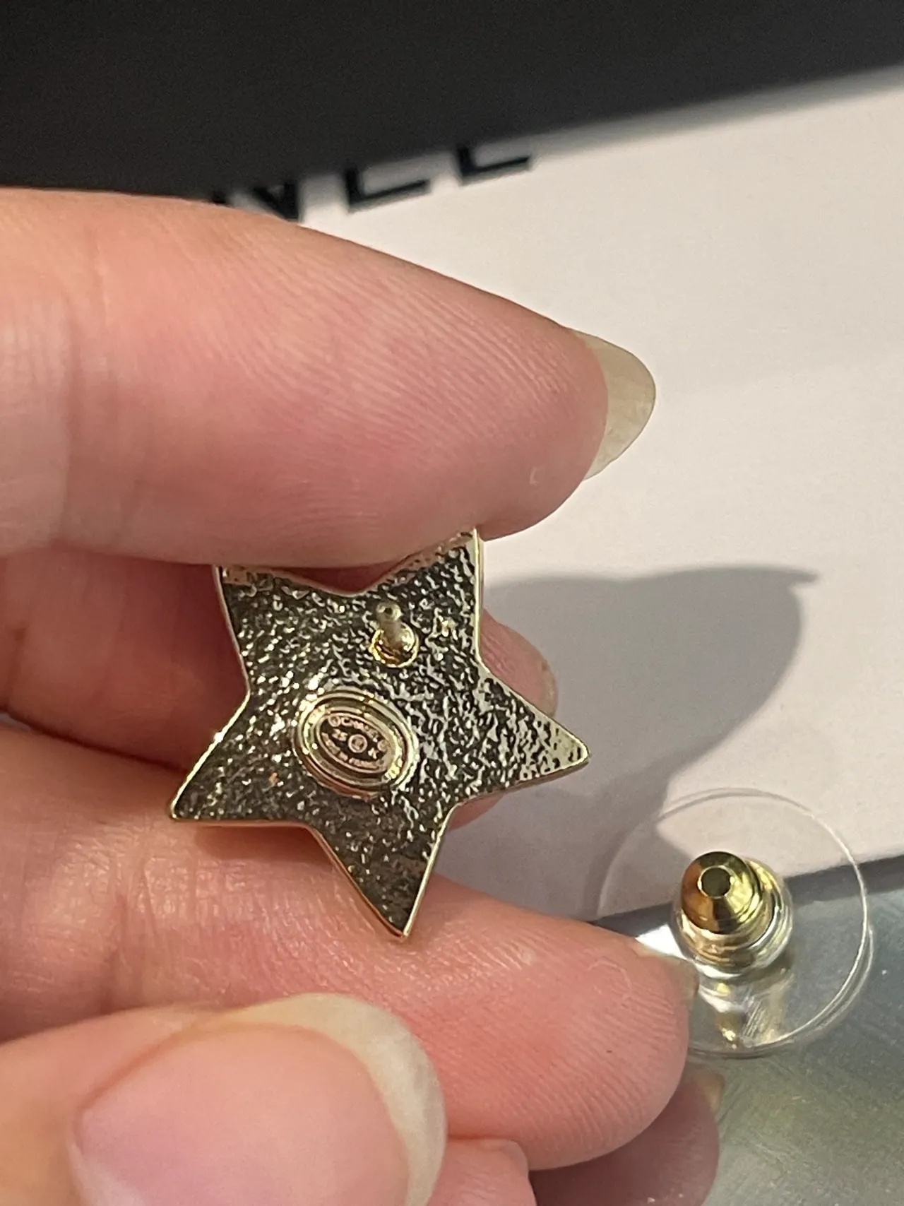 Chanel Star-Shaped Button Stud Earrings 2