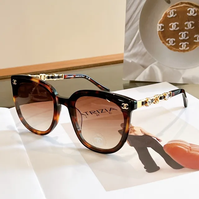 Chanel Trizia Cat-Eye Chain-Link Sunglasses 7