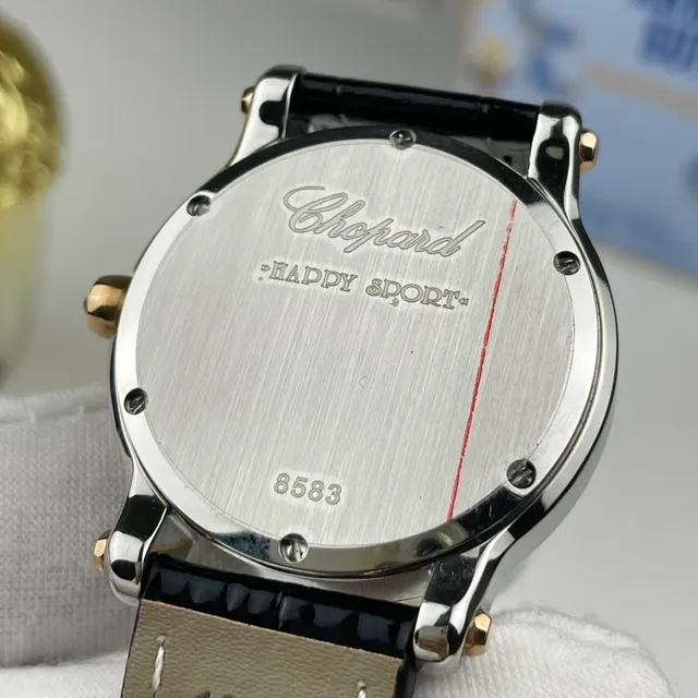 Chopard Happy Diamonds Rose Gold Tone White Mother-of-Pearl Dial Mechanical Watch 3