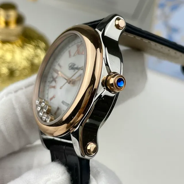 Chopard Happy Diamonds Rose Gold Tone White Mother-of-Pearl Dial Mechanical Watch 4