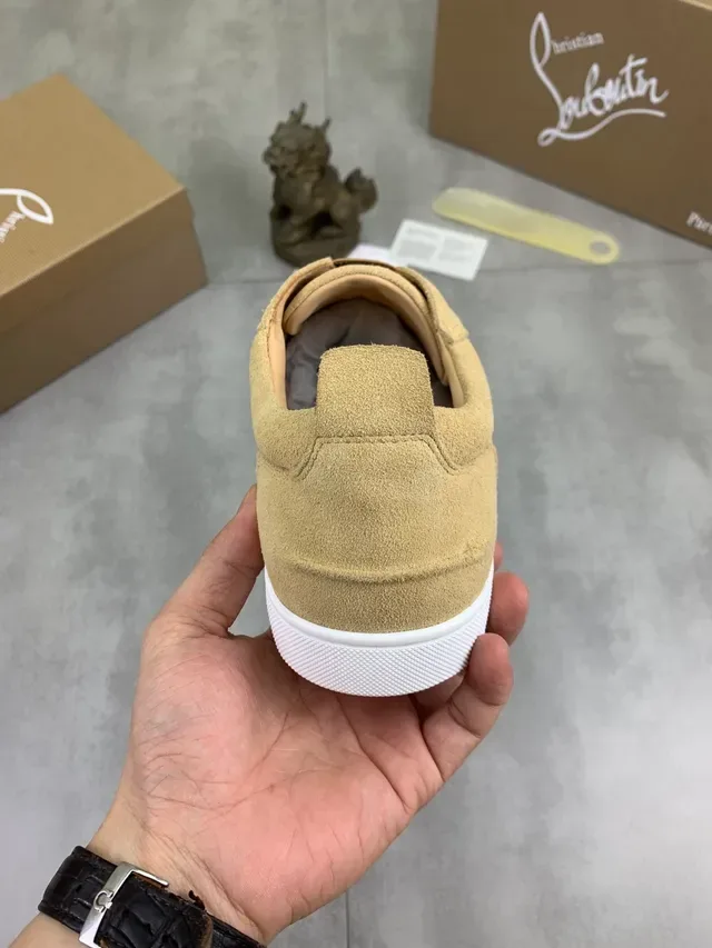 Christian Louboutin Beige Suede Slip-On Lifestyle Sneaker 3