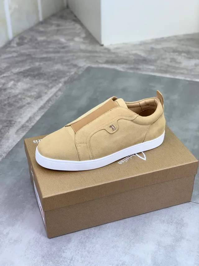 Christian Louboutin Beige Suede Slip-On Lifestyle Sneaker 4