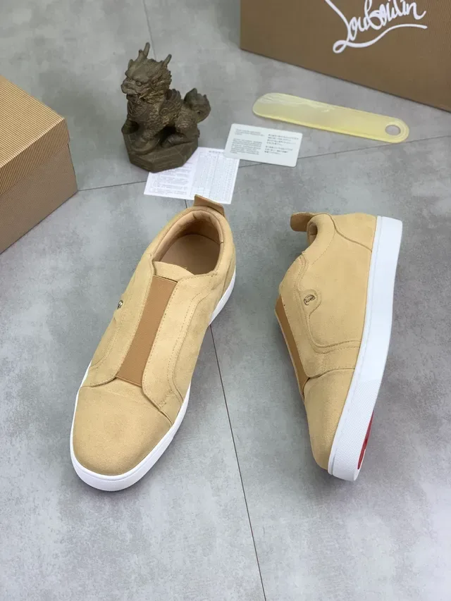 Christian Louboutin Beige Suede Slip-On Lifestyle Sneaker 5