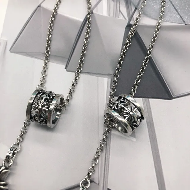 Chrome Hearts Croix & Filigrane de Baril Collier en Argent 3