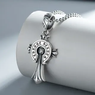 Chrome Hearts Cross Pendant Silver Necklace