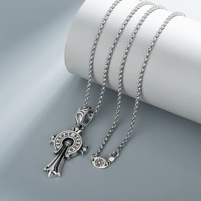Chrome Hearts Cross Pendant Silver Necklace 2