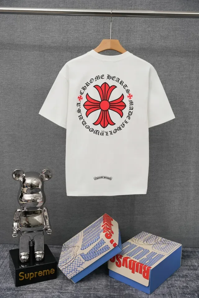 Chrome Hearts Pocket Tee White Embroidered Cross T-Shirt 4
