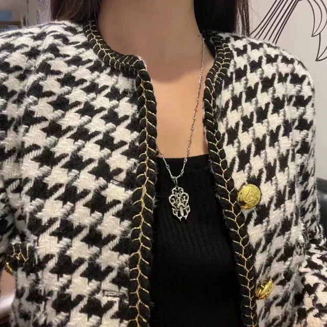 Chrome Hearts Colar prateado preto gótico filigrana motivo de adaga 4