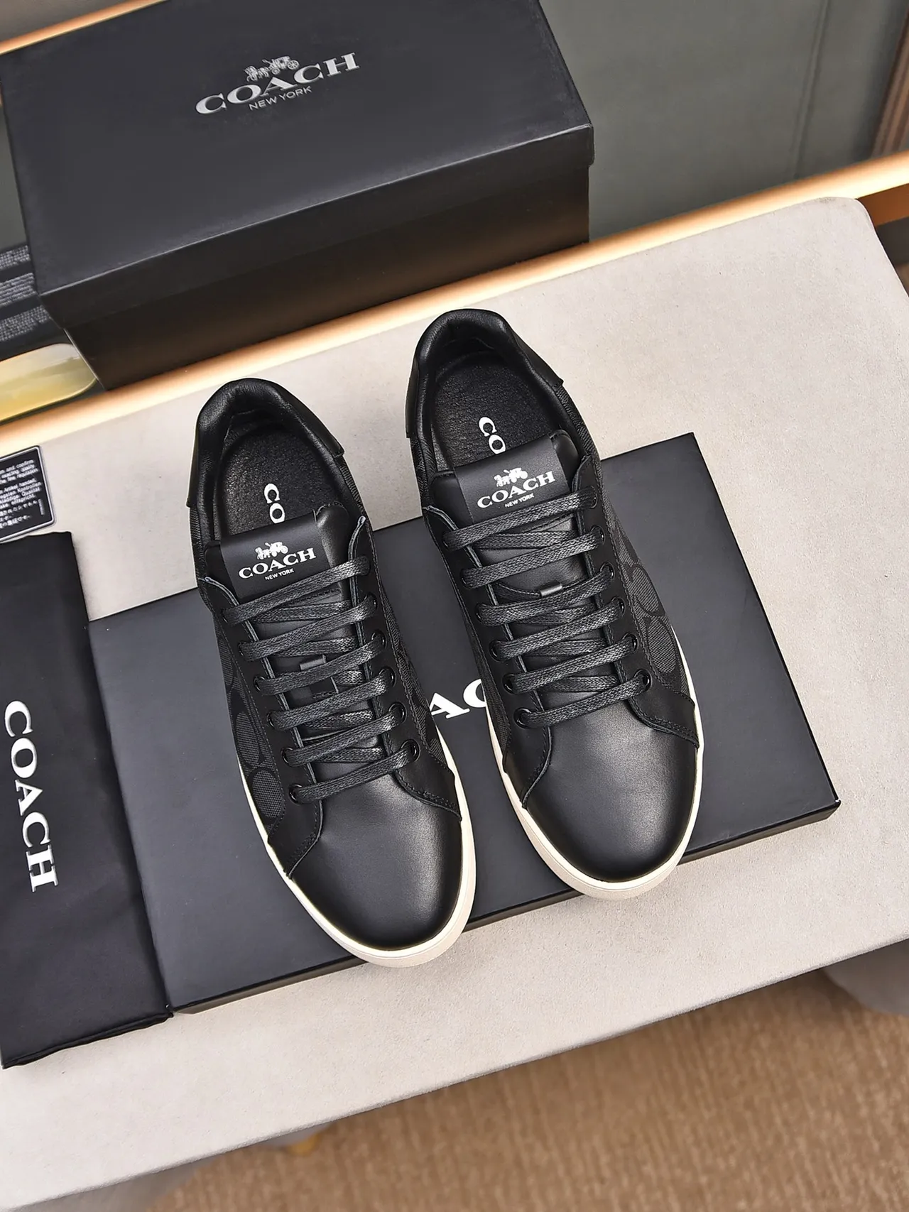 Coach Black C-Pattern Lifestyle Sneakers 3