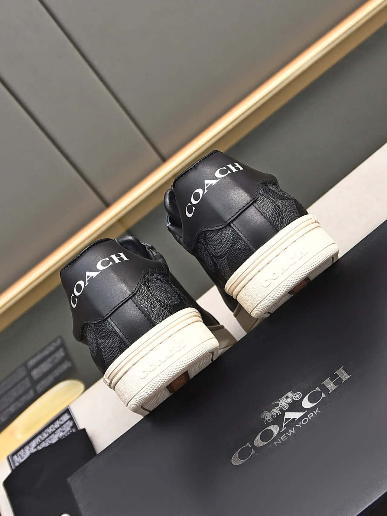 Coach Black C-Pattern Lifestyle Sneakers 4