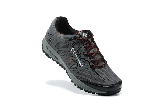 Columbia Navy Gray Mesh And Synthetic Overlay Upper Techlite Midsole Running Shoes 11
