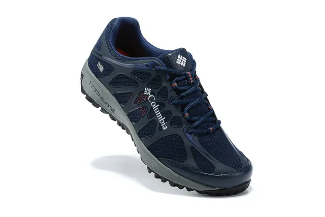 Columbia Navy Gray Mesh And Synthetic Overlay Upper Techlite Midsole Running Shoes 17