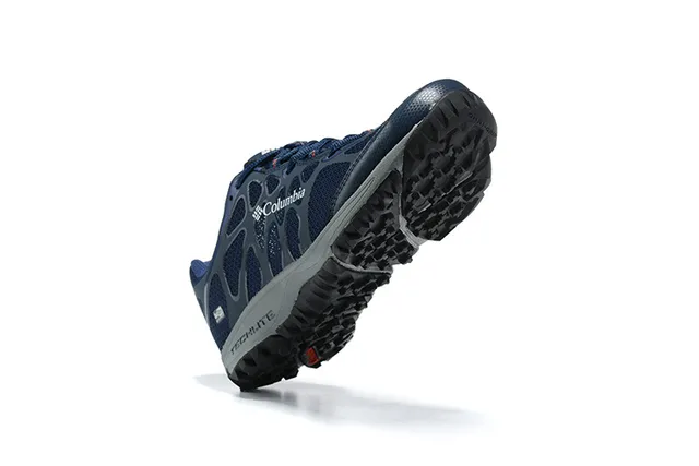Columbia Navy Gray Mesh And Synthetic Overlay Upper Techlite Midsole Running Shoes 18