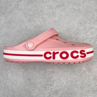 Crocs Classic Clog Pink Red Molded Foam Construction Ventilation Holes Clog