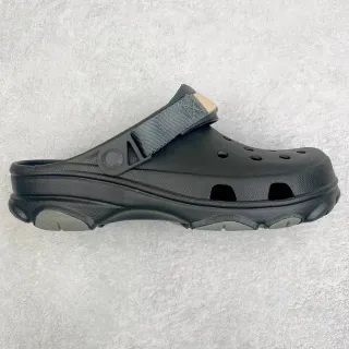 Crocs Echo Negro Gris Construcción de espuma moldeada Agujeros de ventilación clog