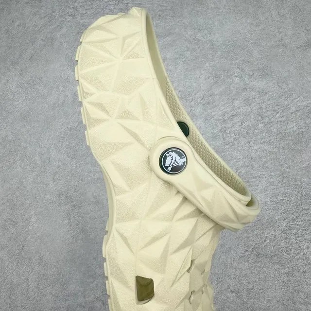 Crocs Echo Clog Beige Geometric Faceted Clog 5