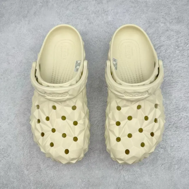 Crocs Echo Clog Beige Geometric Faceted Clog 9