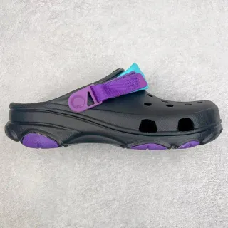 Crocs Echo Clog Black Purple Teal Strap Clog