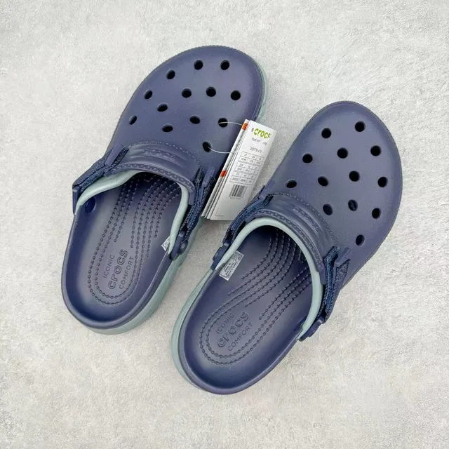 Crocs Echo Clog Navy y Sage Green zuecos 8
