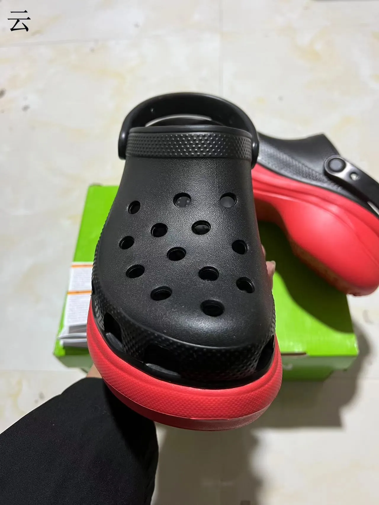 Crocs Echo Clog Red and Black Platform Clogs 3