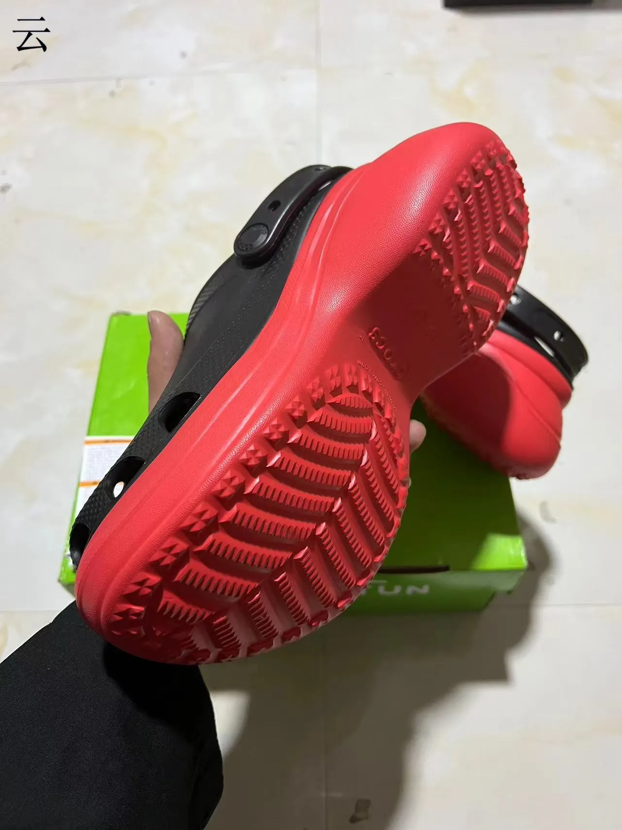 Crocs Echo Clog Red and Black Platform Clogs 6