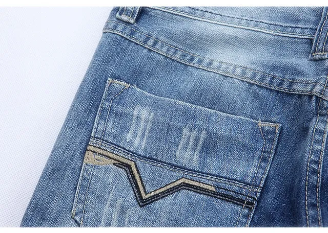 Diesel Blue Brown Distressed Medium-Wash Jeans 3