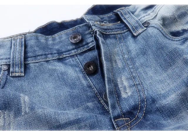 Diesel Blue Brown Distressed Medium-Wash Jeans 5