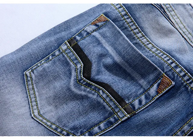 Diesel Azul Marrom Lavado Médio Denim Desgastado Costura Superior Amarela Contraste Jeans 8